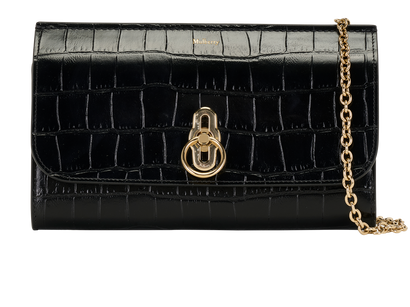 Amberley Clutch, &pound;420, Handbags, Black, Leather, Front view